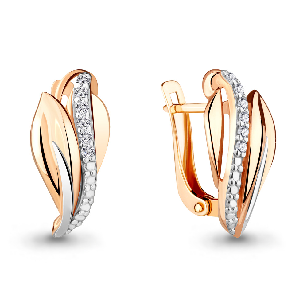 46893А Серьги из Золота с фианитами