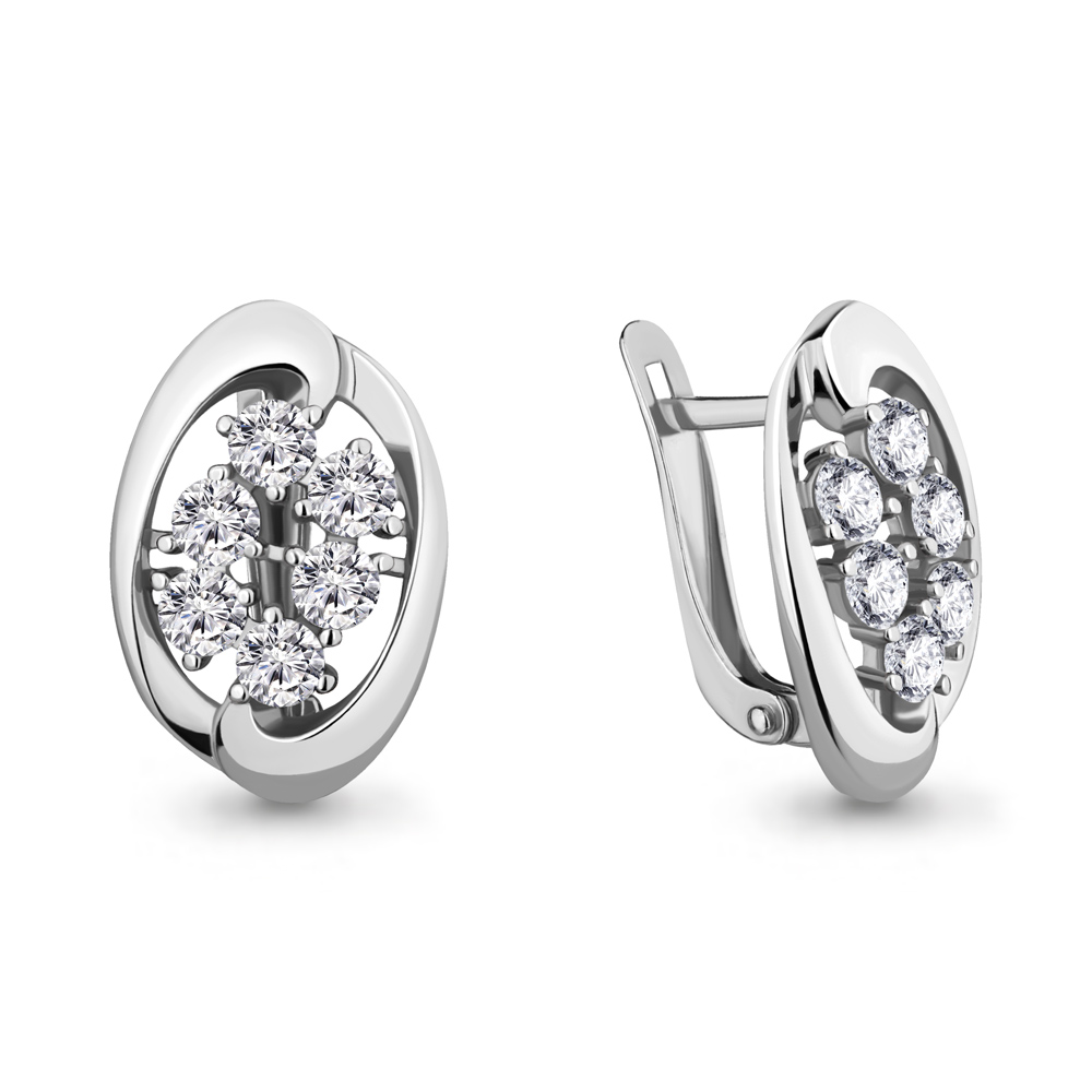 46895А Серьги из Серебра с фианитами