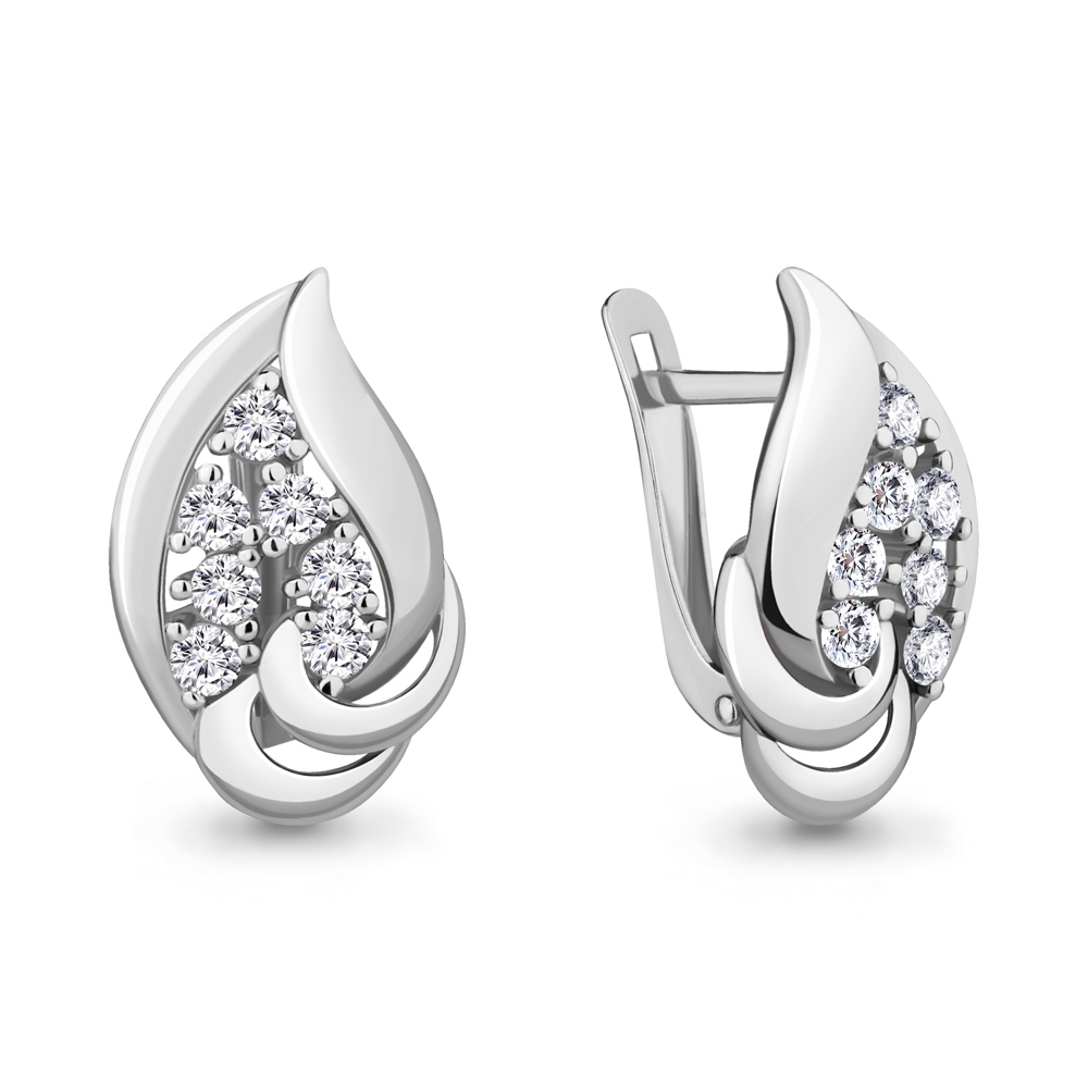 46896А Серьги из Серебра с фианитами