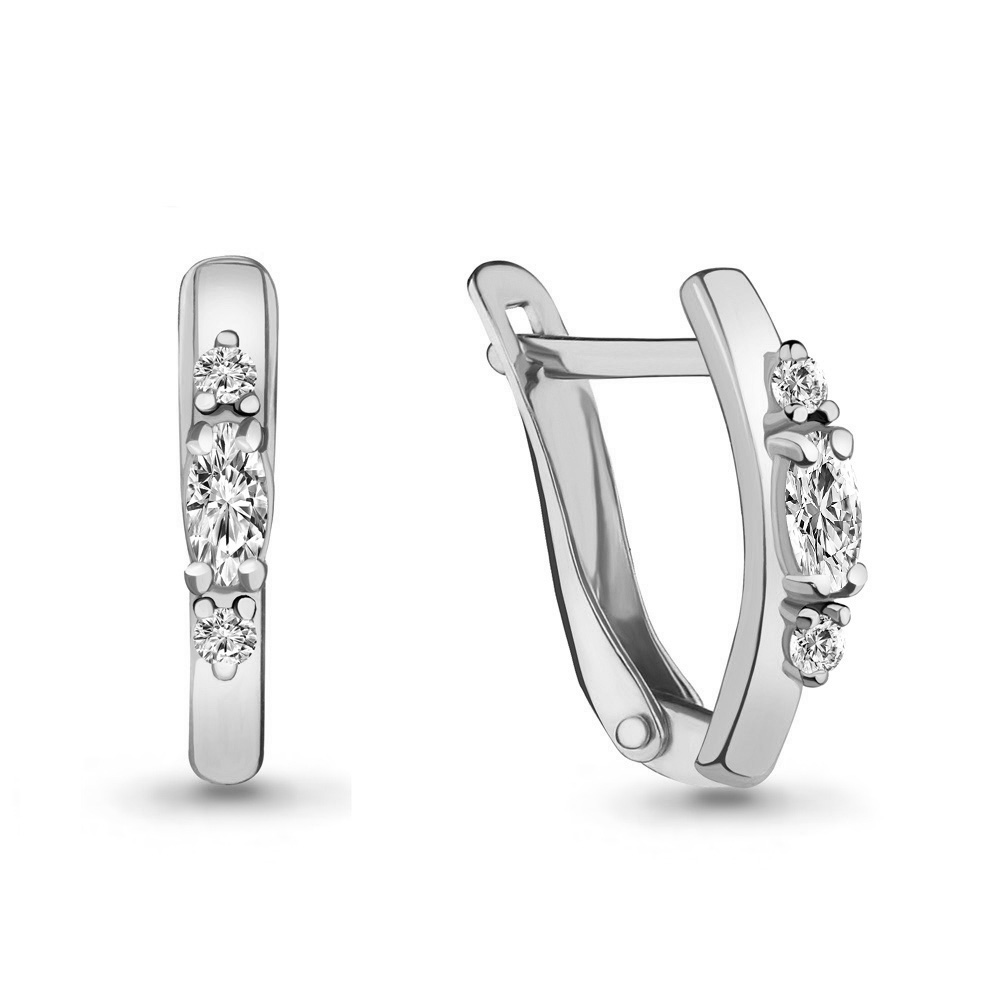 46901 Серьги из Серебра с фианитами