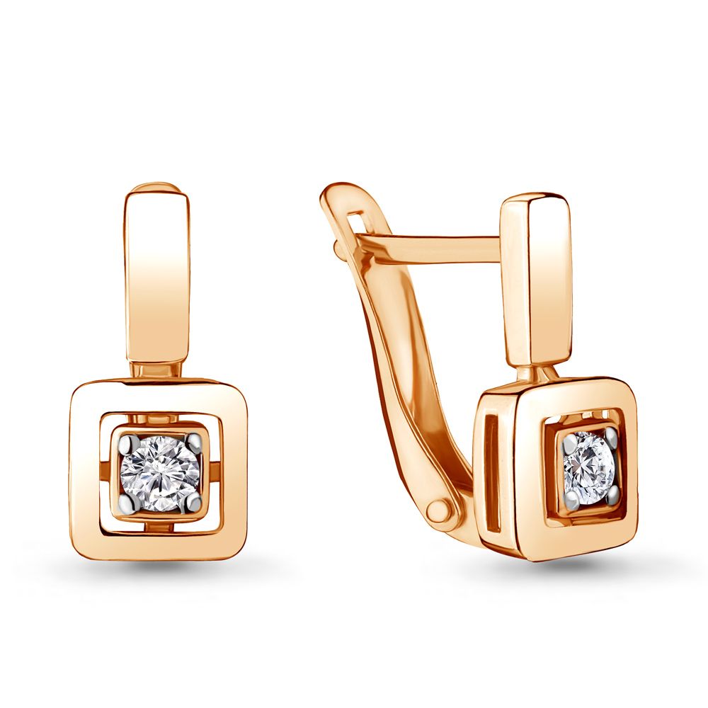 46920 Серьги из Золота с фианитами