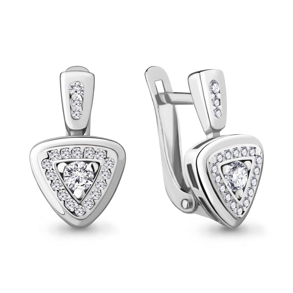 46923А Серьги из Серебра с фианитами