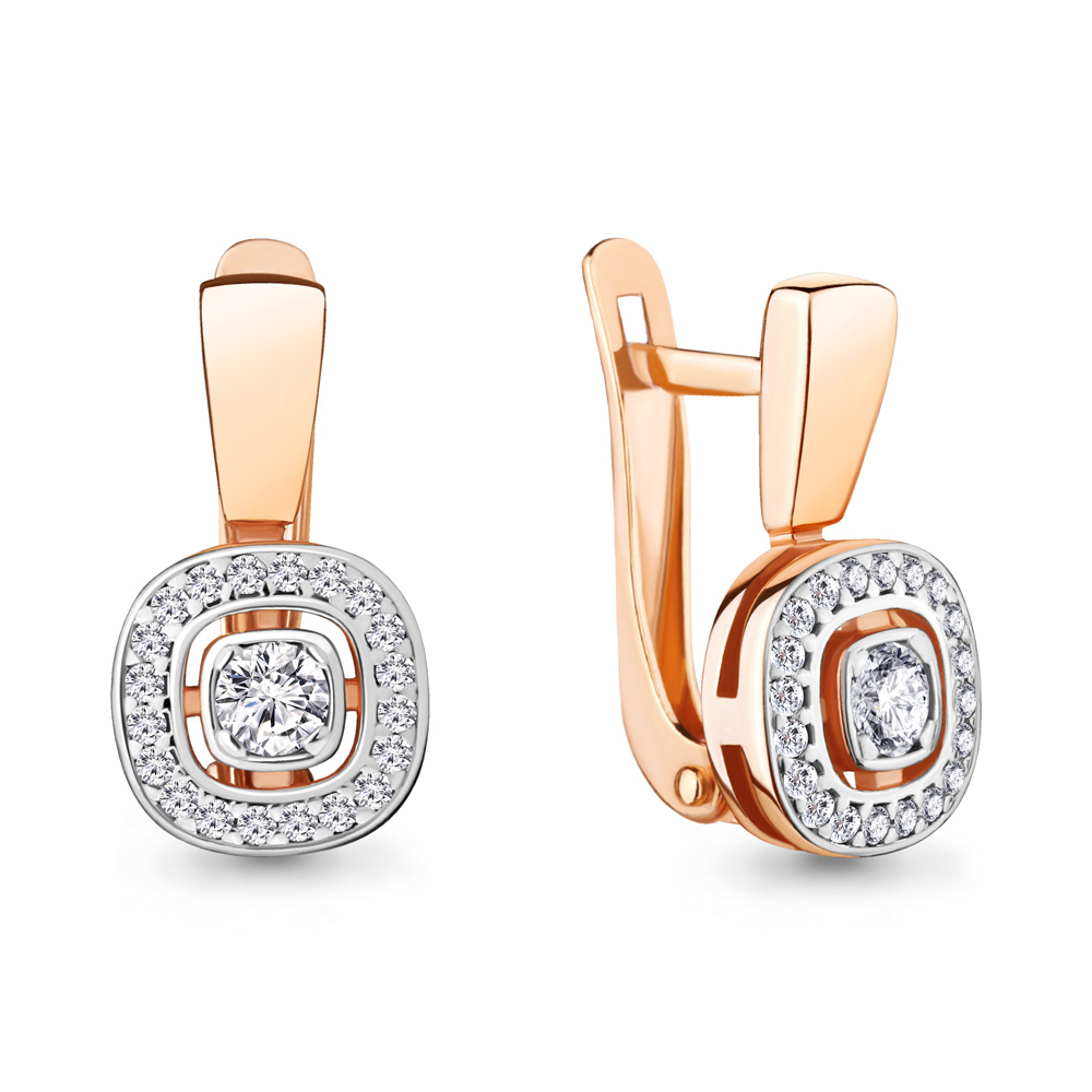 46924А Серьги из Золота с фианитами