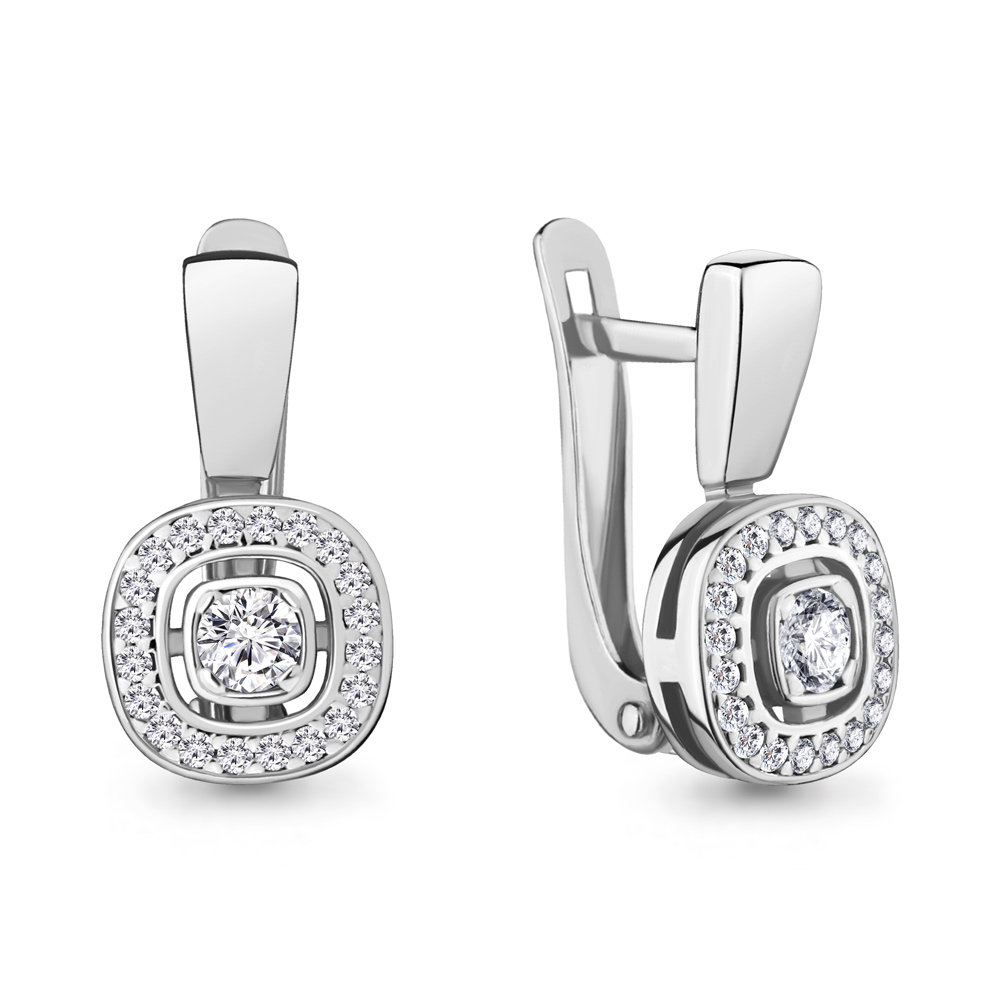 46924А Серьги из Серебра с фианитами