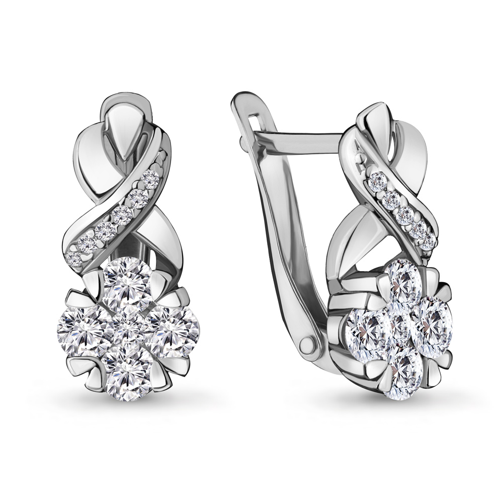 46943А Серьги из Серебра с фианитами