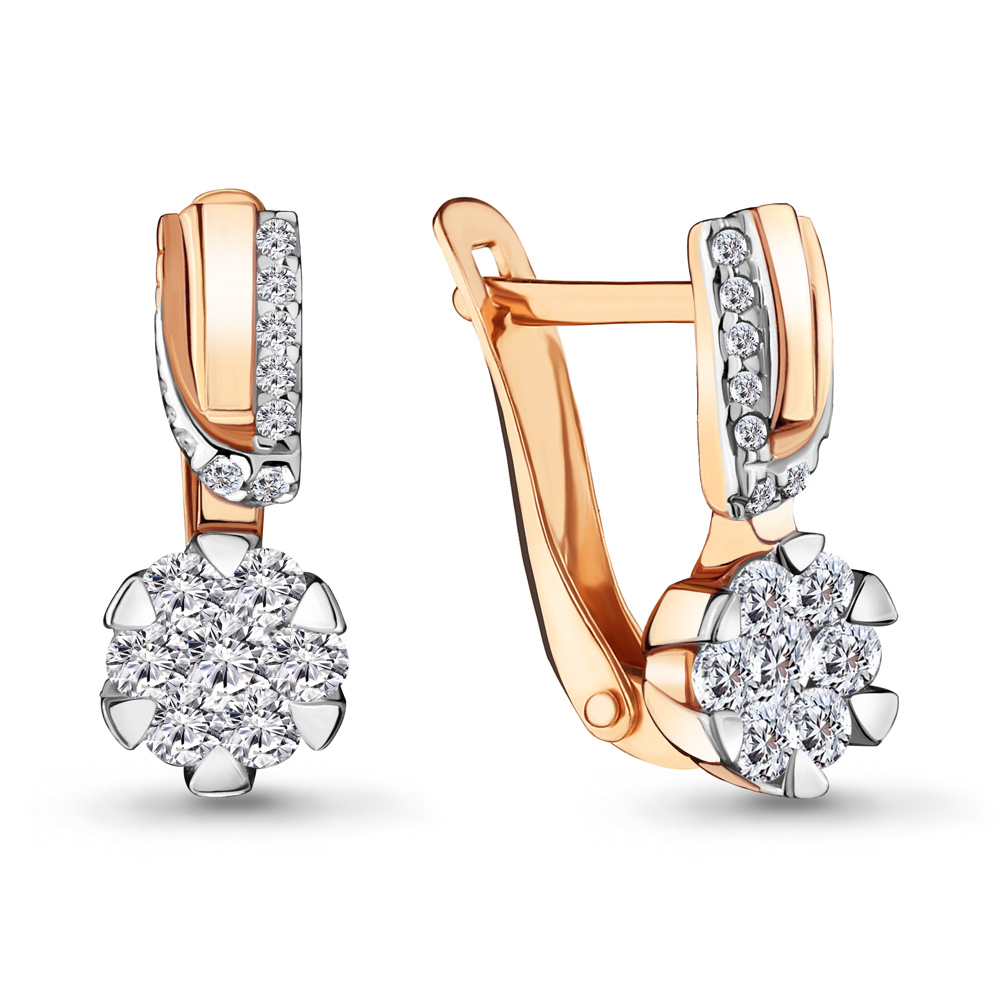 46947А Серьги из Золота с фианитами