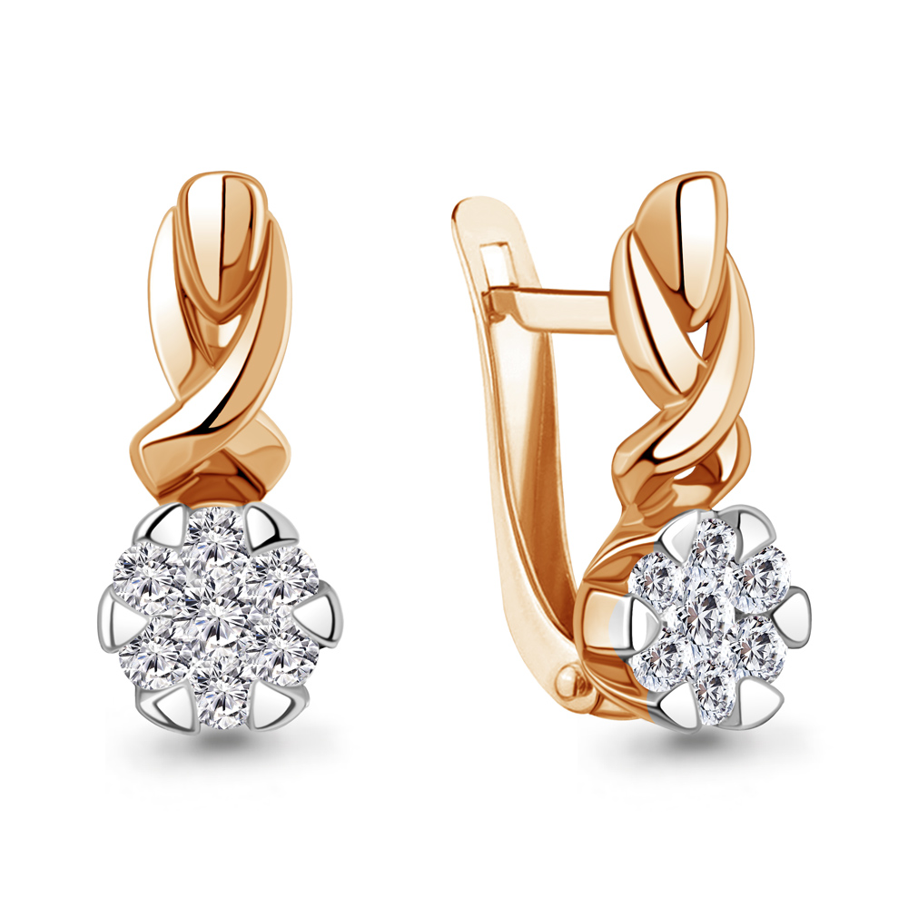 46948А Серьги из Золота с фианитами