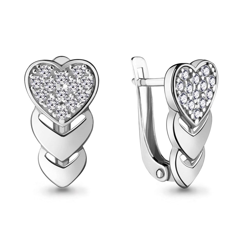 46963А Серьги из Серебра с фианитами