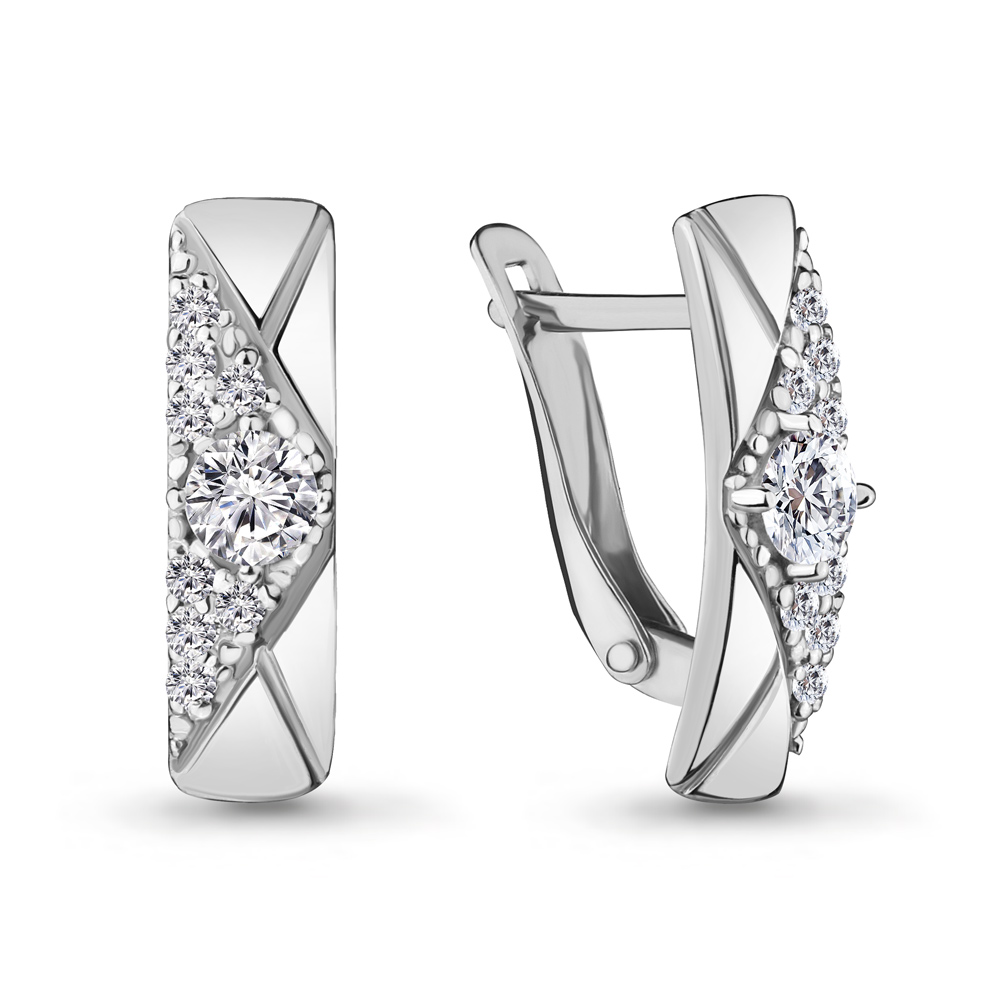 46967А Серьги из Серебра с фианитами