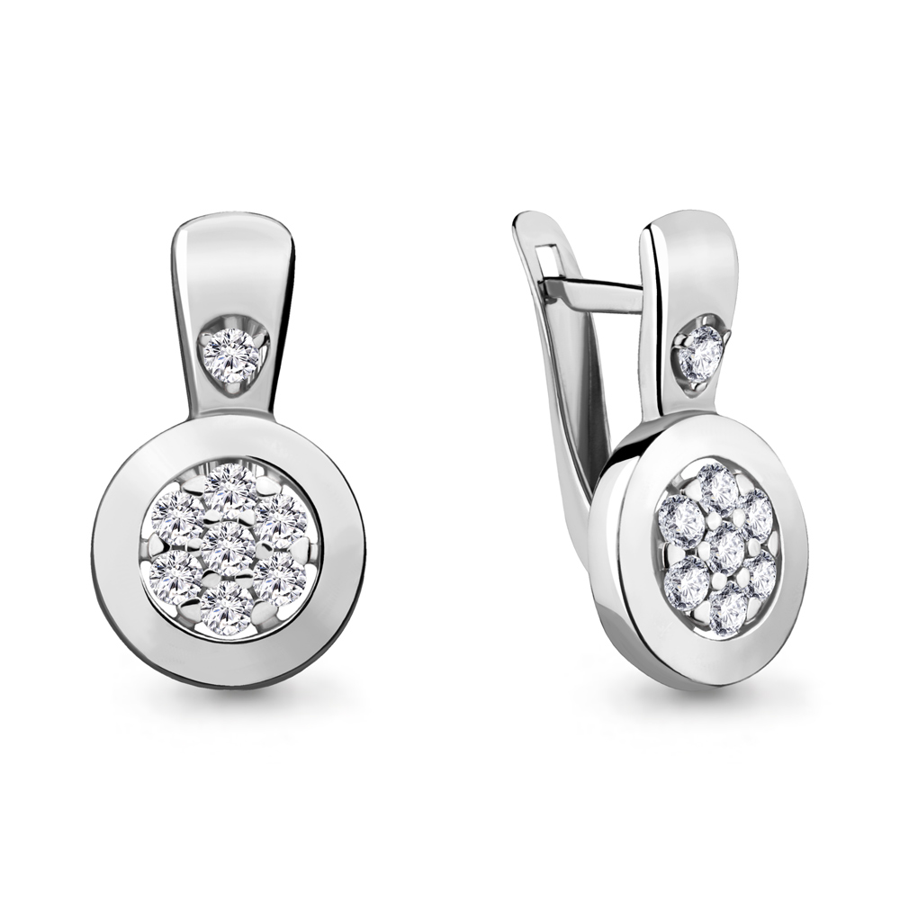 46968А Серьги из Серебра с фианитами