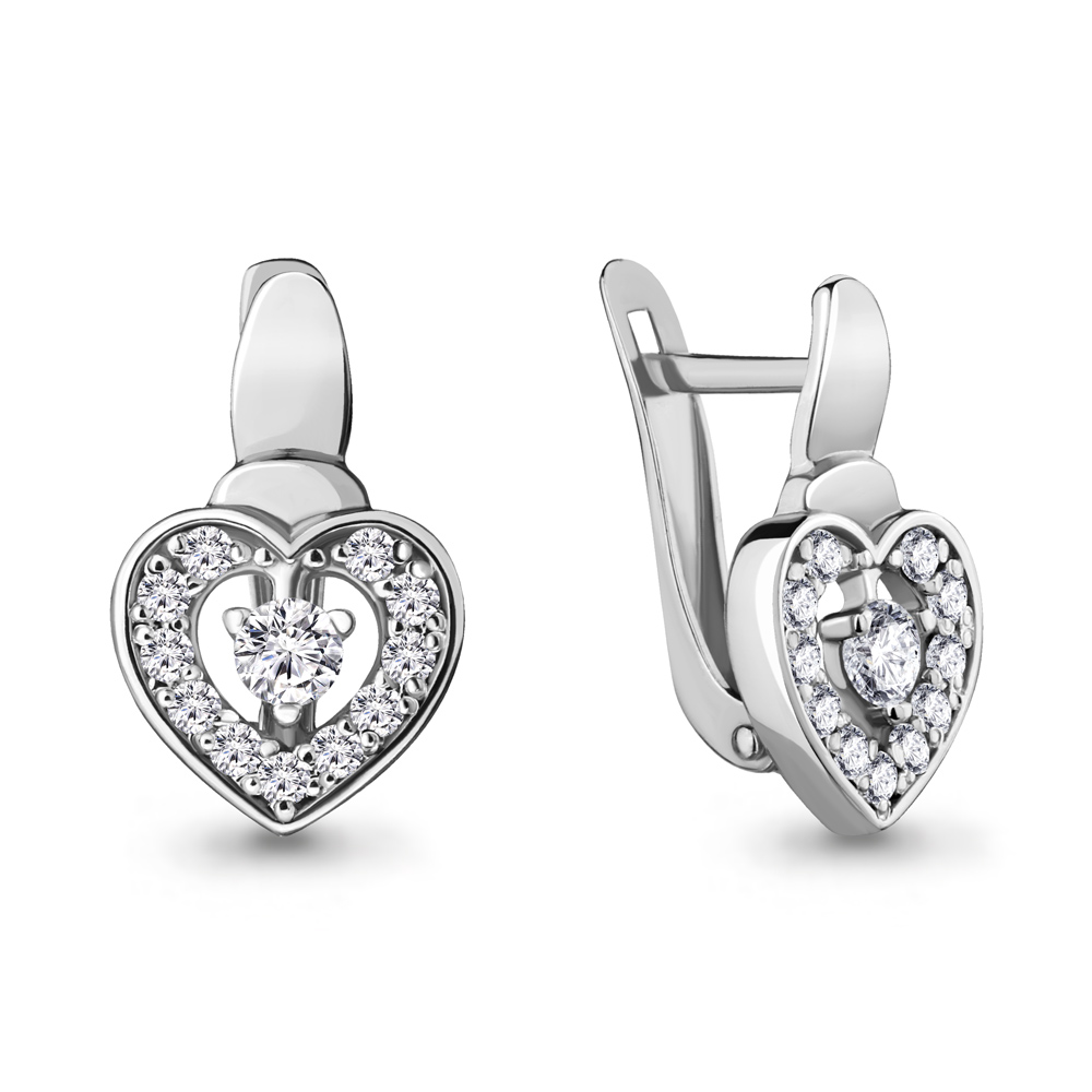 46969А Серьги из Серебра с фианитами