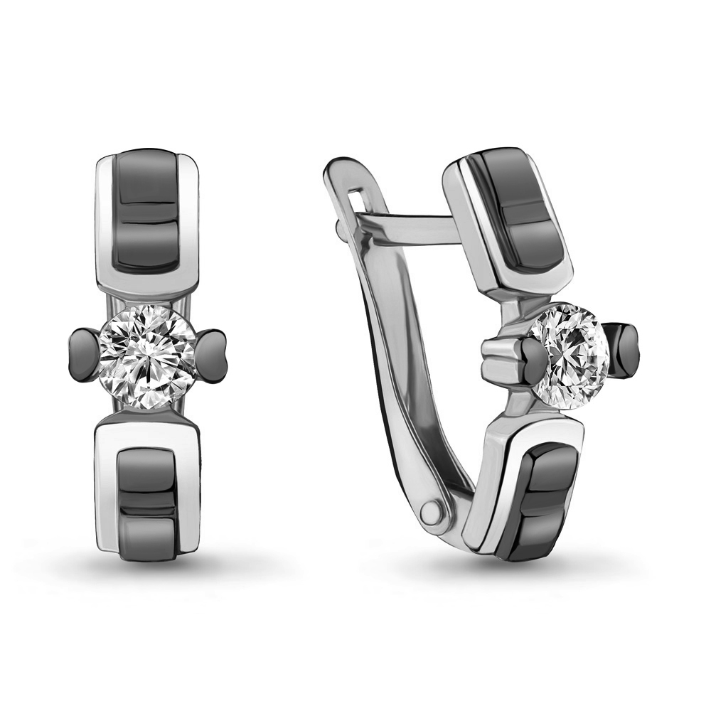 46978А Серьги из Серебра с фианитами