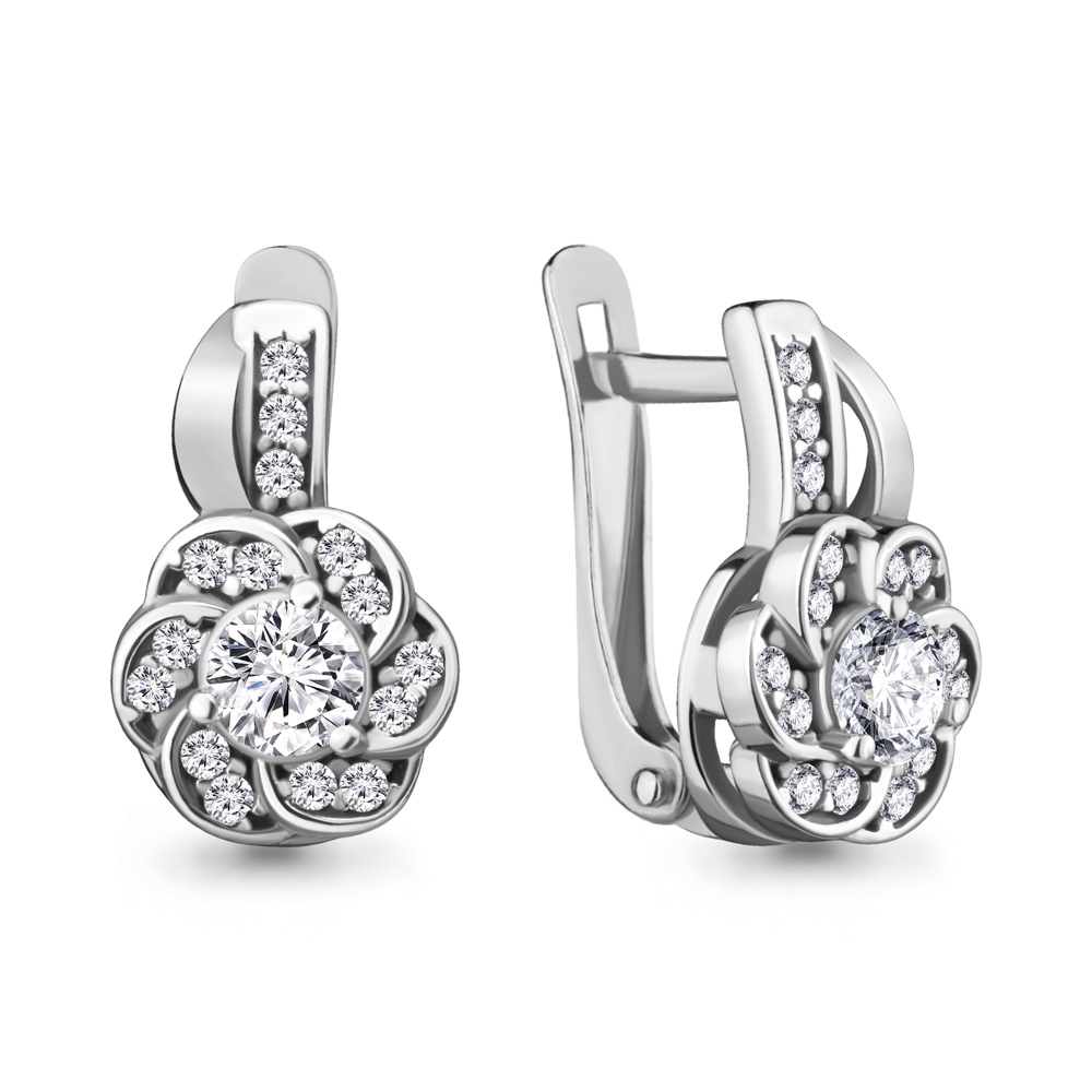 46996А Серьги из Серебра с фианитами