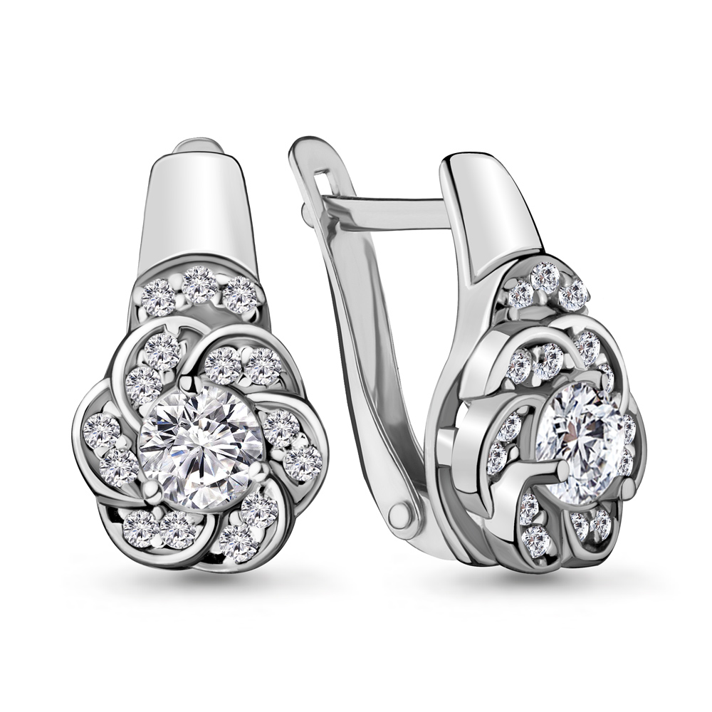 46997А Серьги из Серебра с фианитами