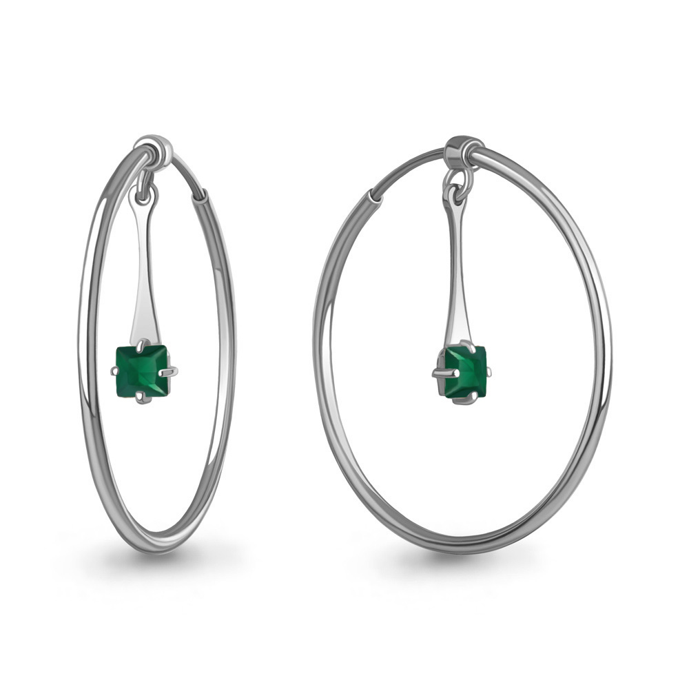 4701709 Серьги из Серебра с агатами