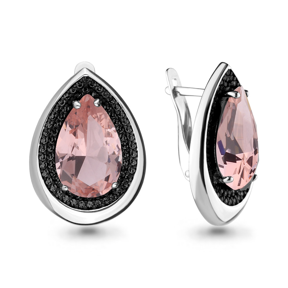 4703390Ч Серьги из Серебра с нанокристаллами, наноморганитами