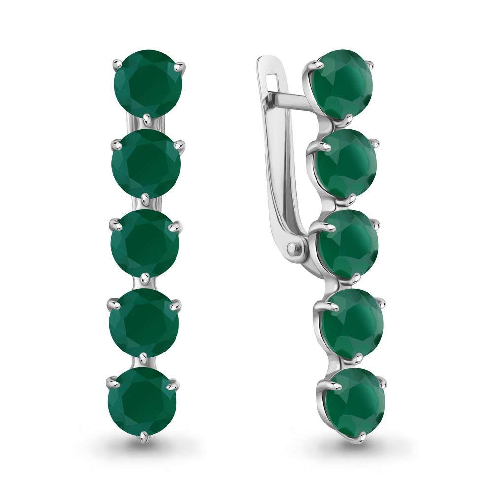 4706809 Серьги из Серебра с агатами