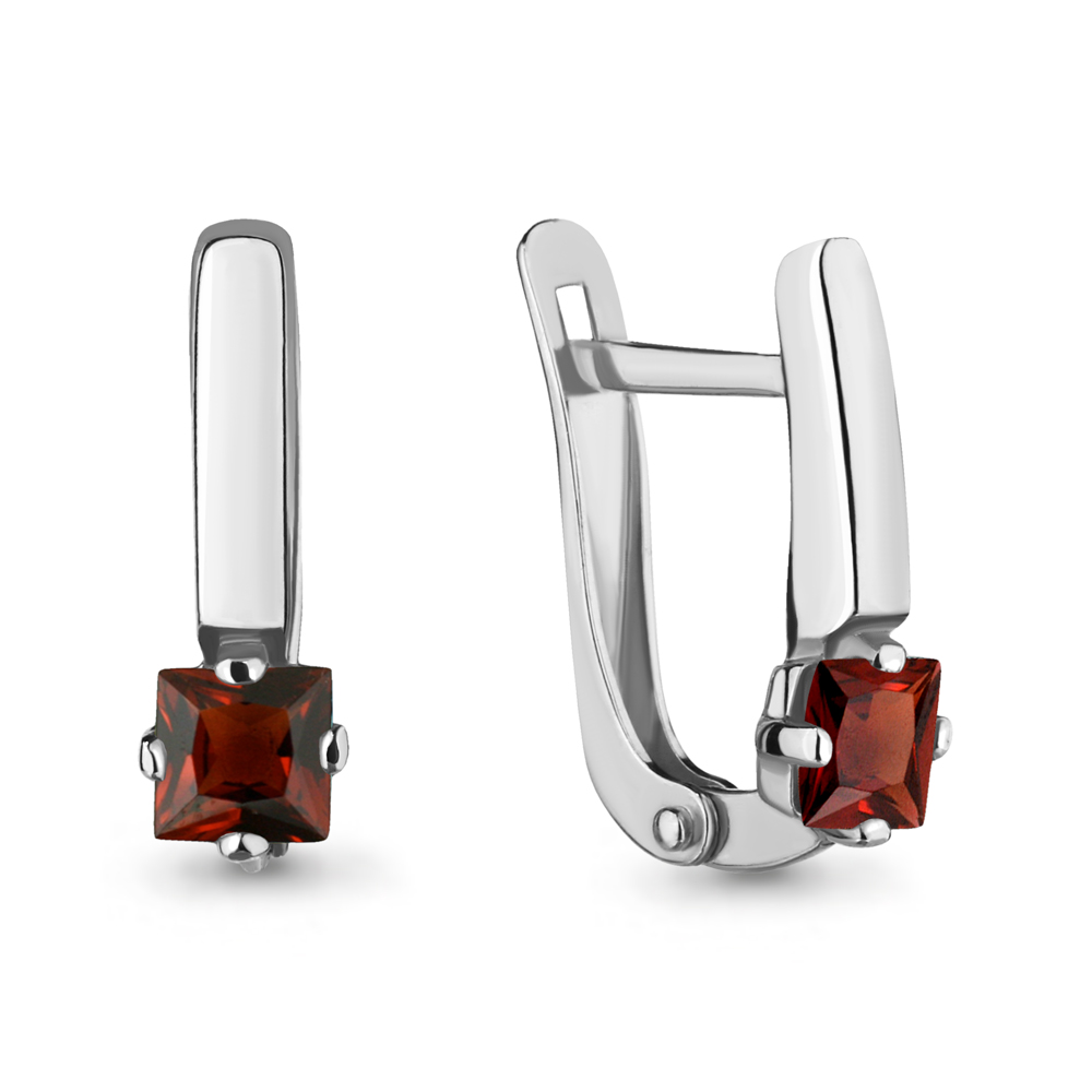 4709203 Серьги из Серебра с гранатами