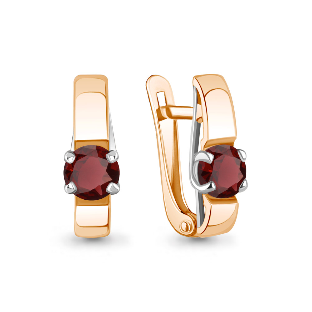 4710503 Серьги из Золота с гранатами