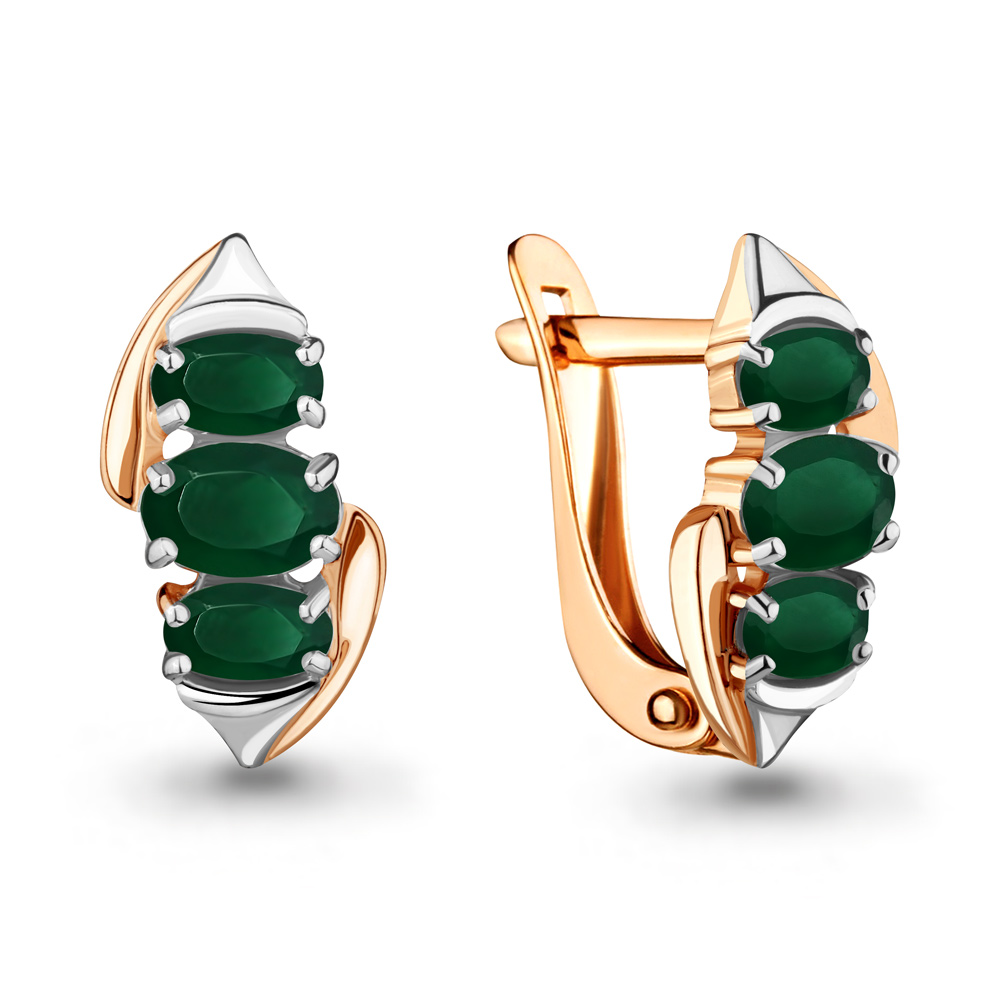 4710609 Серьги из Золота с агатами