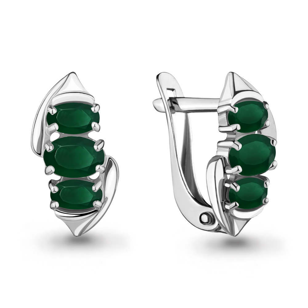 4710609 Серьги из Серебра с агатами