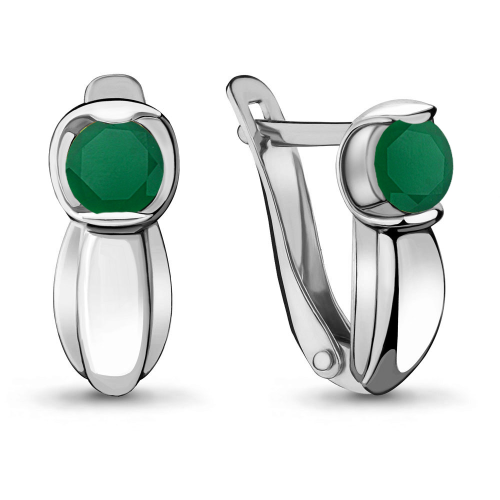 4715409 Серьги из Серебра с агатами