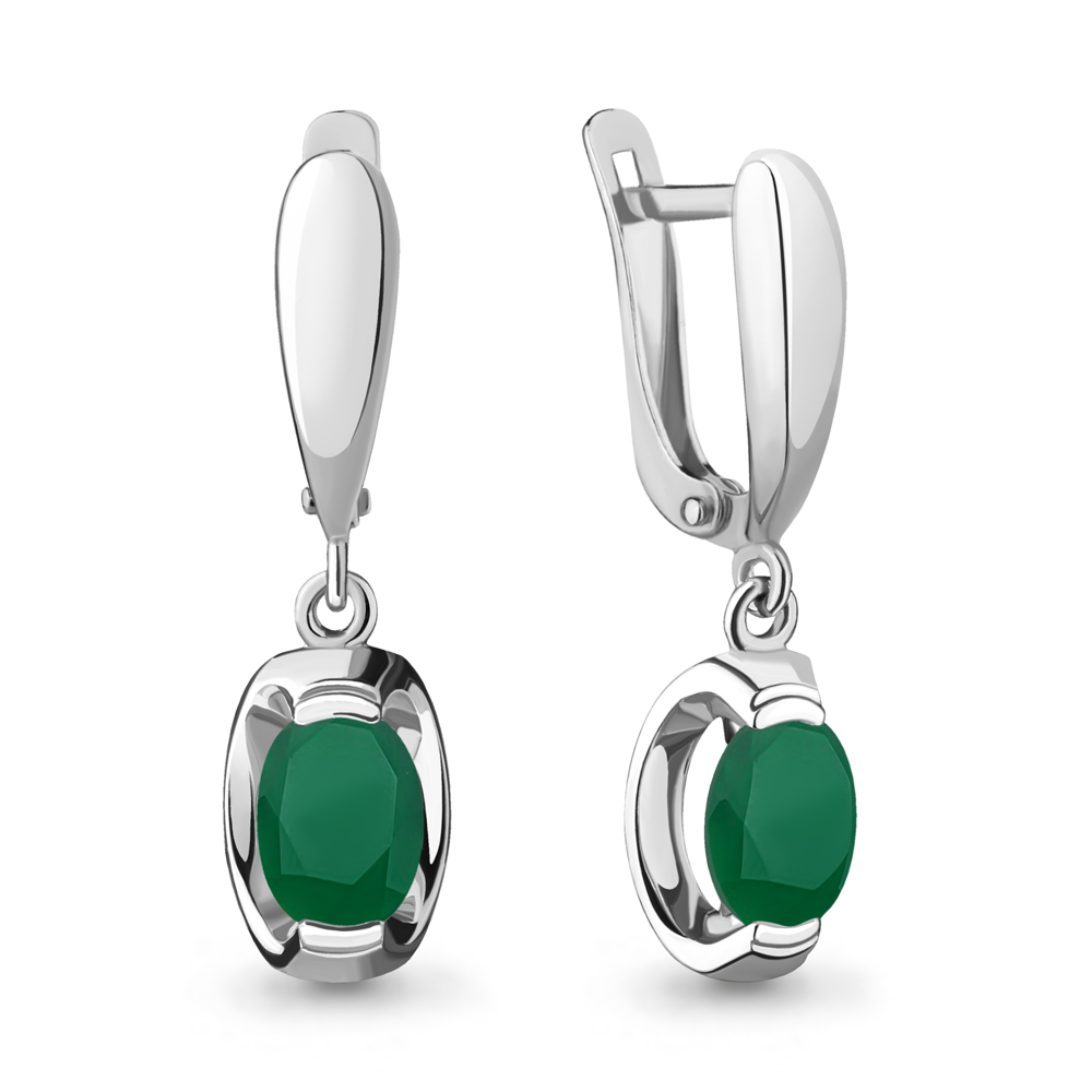 4717309 Серьги из Серебра с агатами