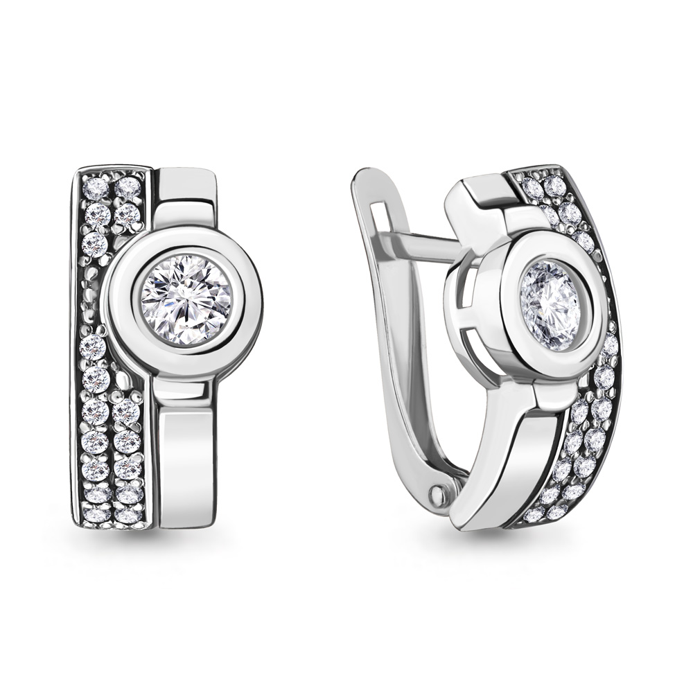 47184А Серьги из Серебра с фианитами