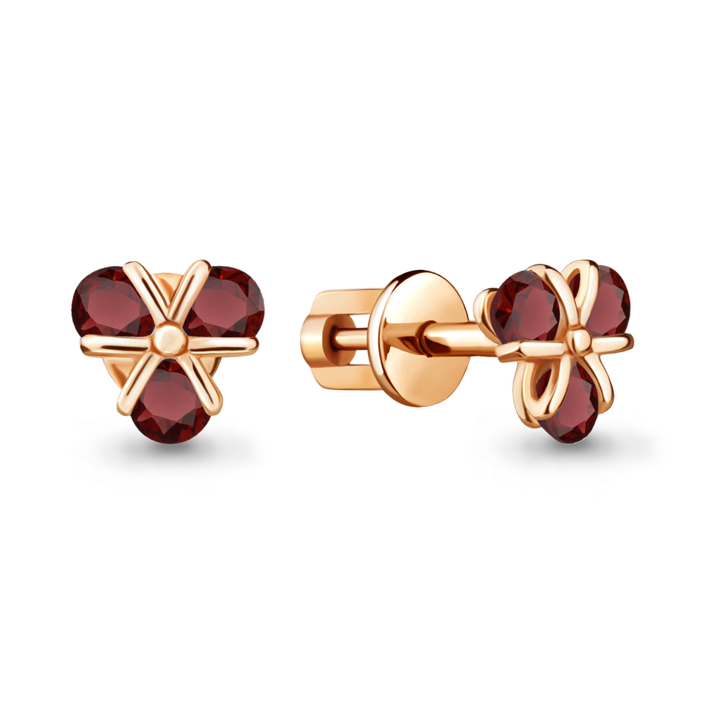 4727303 Серьги из Золота с гранатами