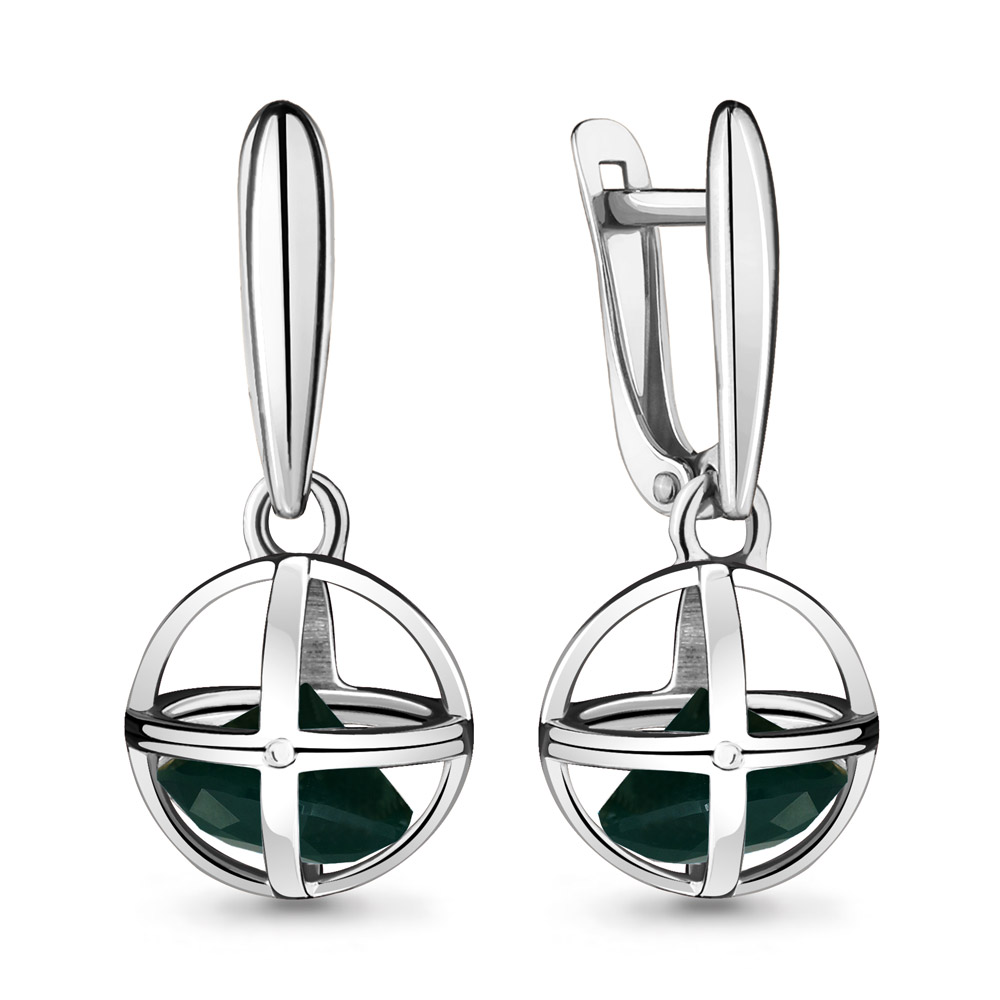 4727409 Серьги из Серебра с агатами