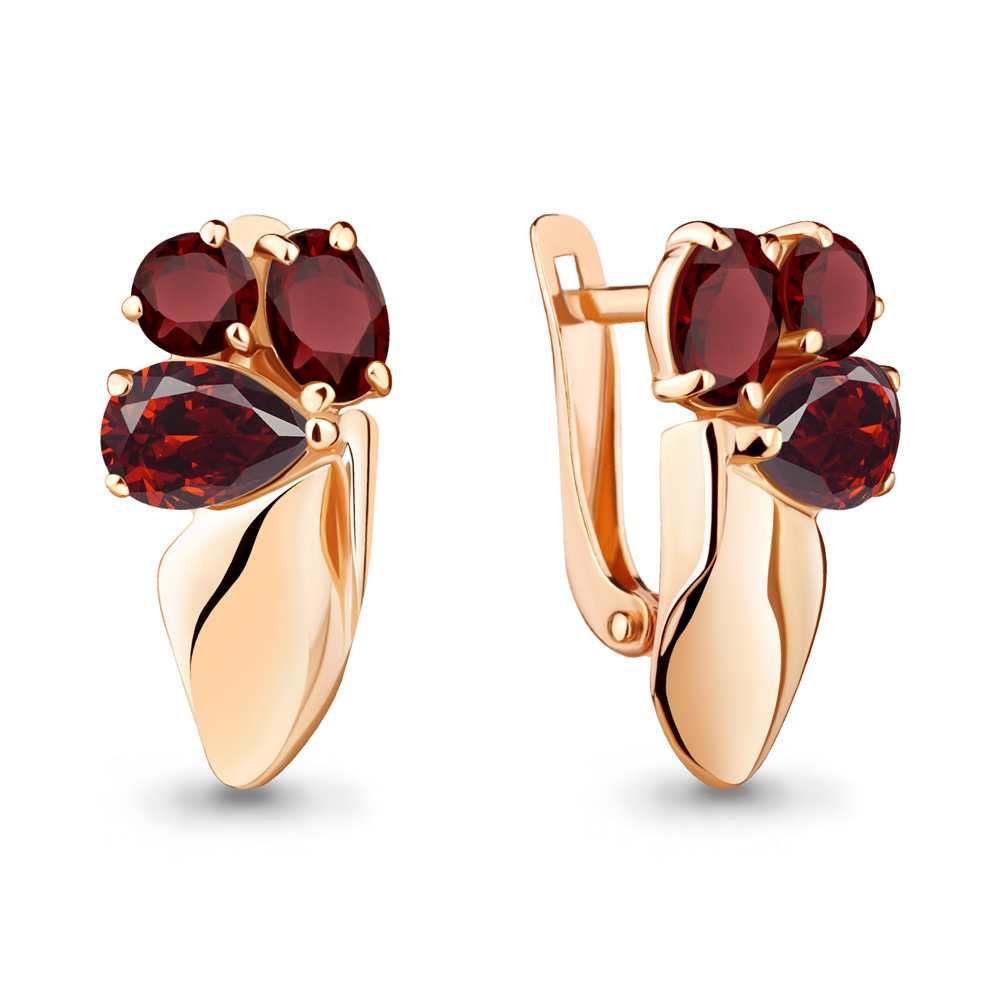 4731203 Серьги из Золота с гранатами