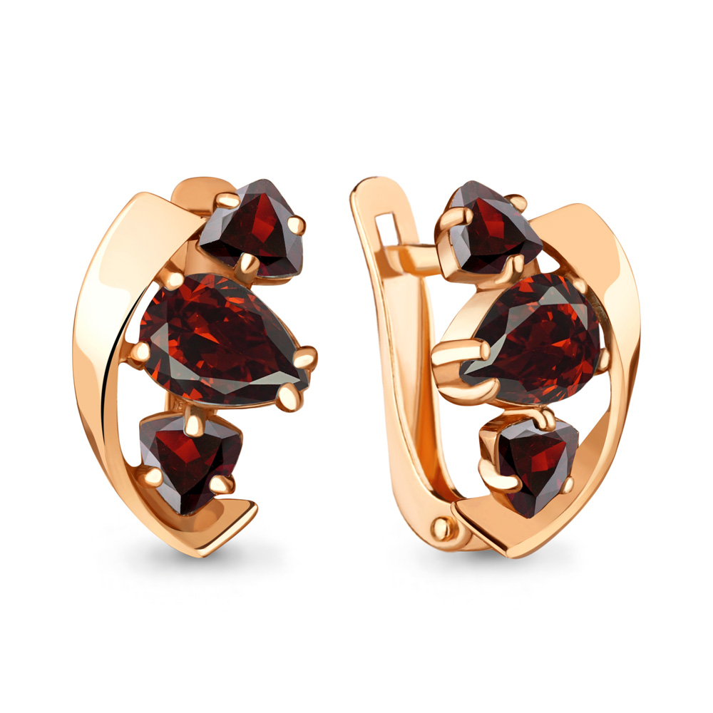 4731503 Серьги из Золота с гранатами