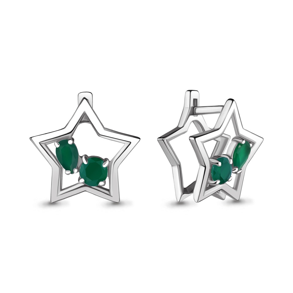 4733309 Серьги из Серебра с агатами