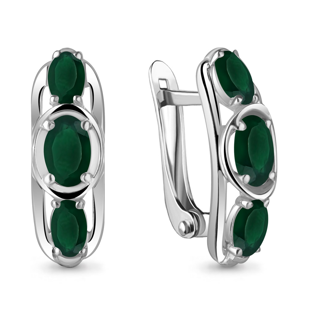 4751609 Серьги из Серебра с агатами