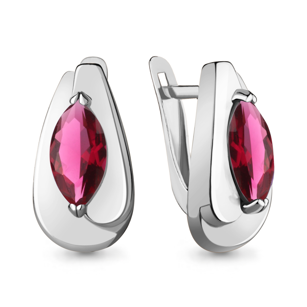 47530604 Серьги из Серебра с нанорубеллитами