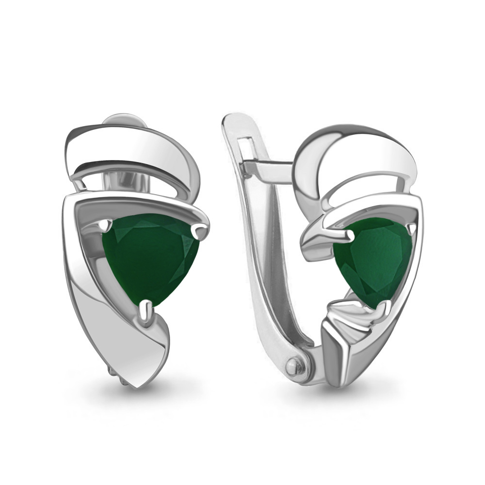 4755409 Серьги из Серебра с агатами