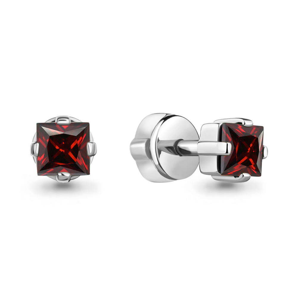 4758603 Серьги из Серебра с гранатами