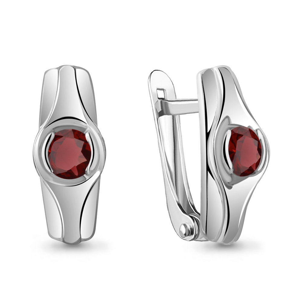 4759403 Серьги из Серебра с гранатами