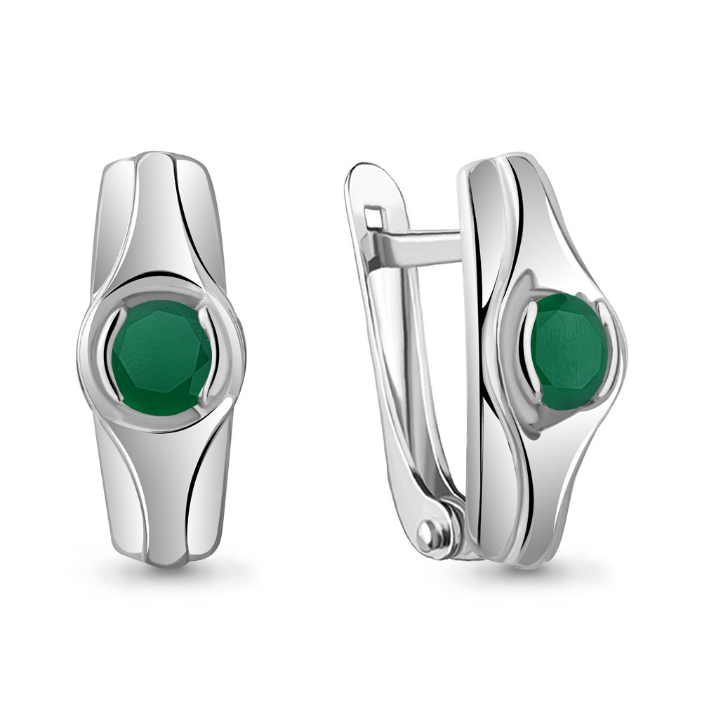 4759409 Серьги из Серебра с агатами