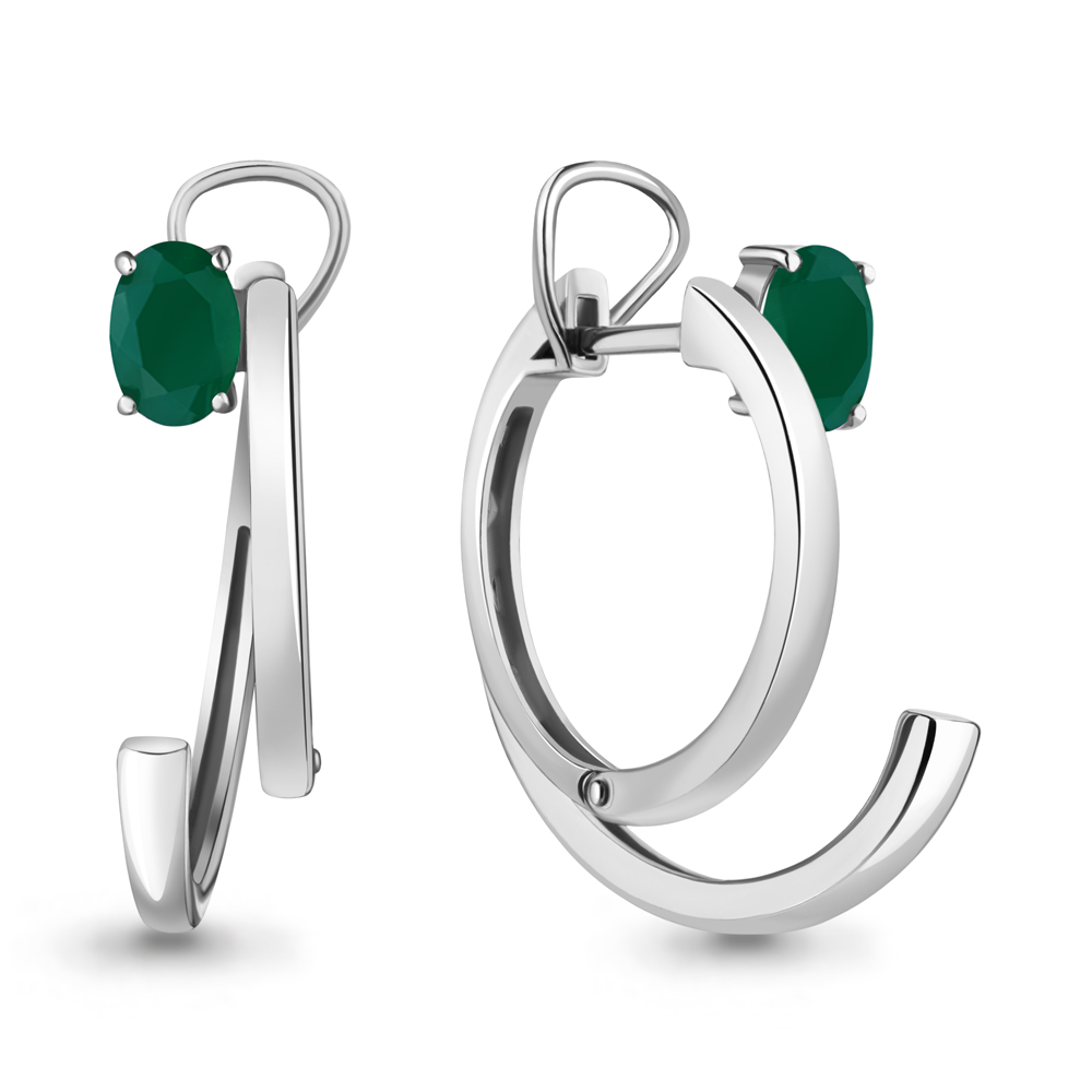 4763809 Серьги из Серебра с агатами