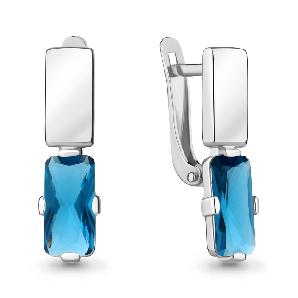 4766893 Серьги из Серебра с нанотопазами лондон