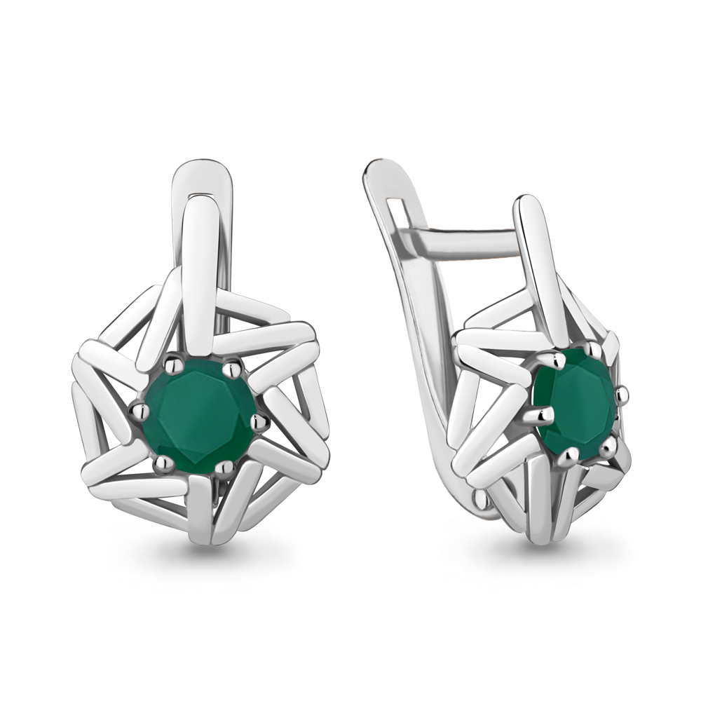 4769309 Серьги из Серебра с агатами