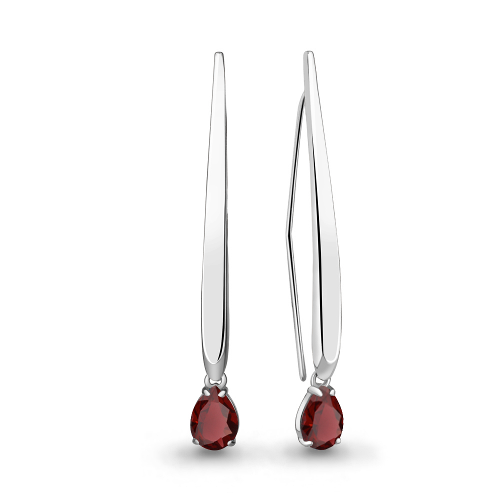 4773103 Серьги из Серебра с гранатами