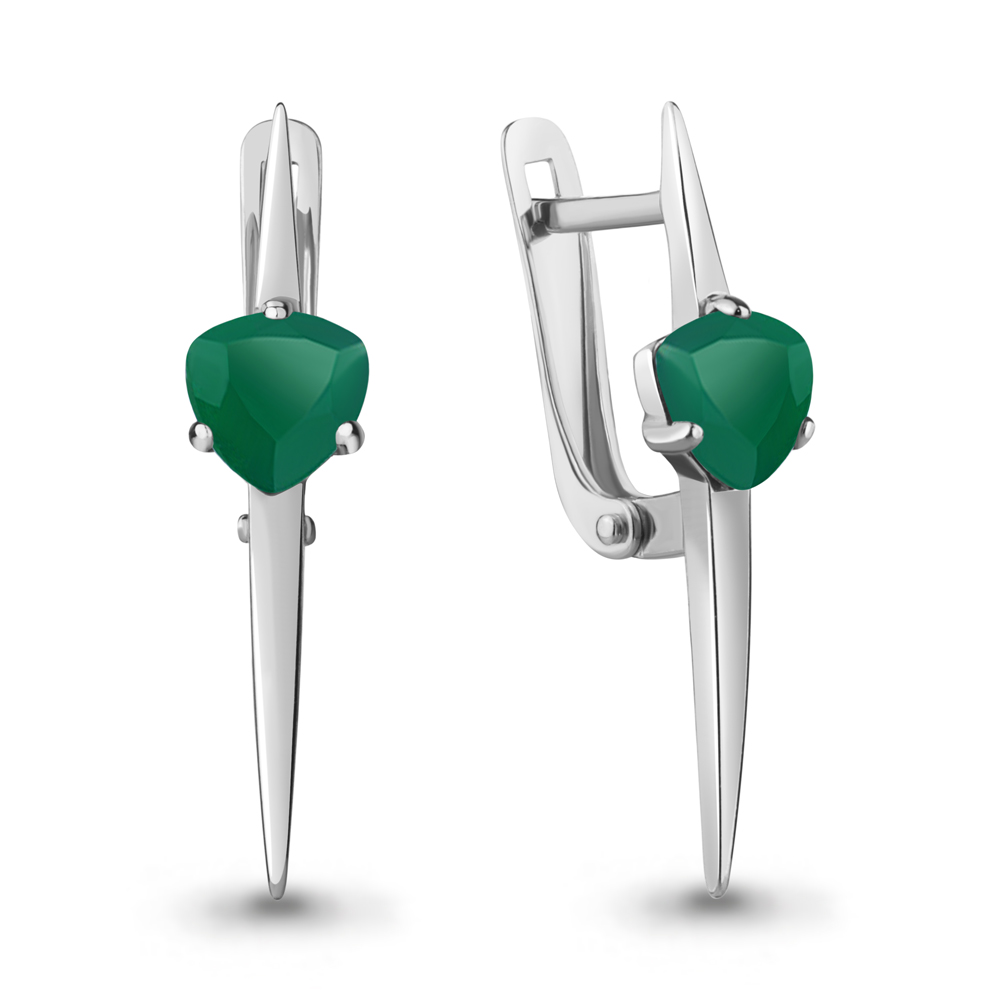 4773509 Серьги из Серебра с агатами