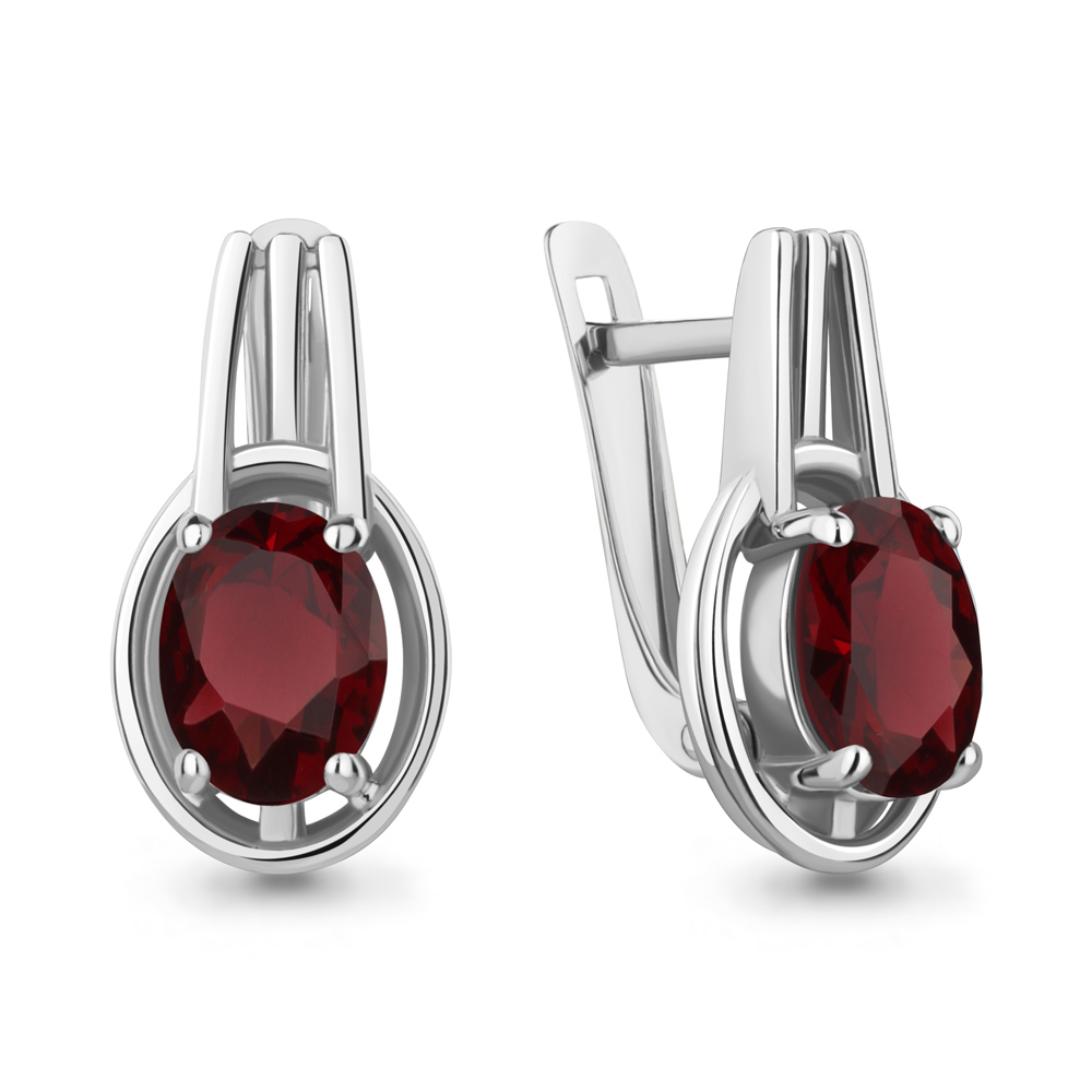 4776003 Серьги из Серебра с гранатами