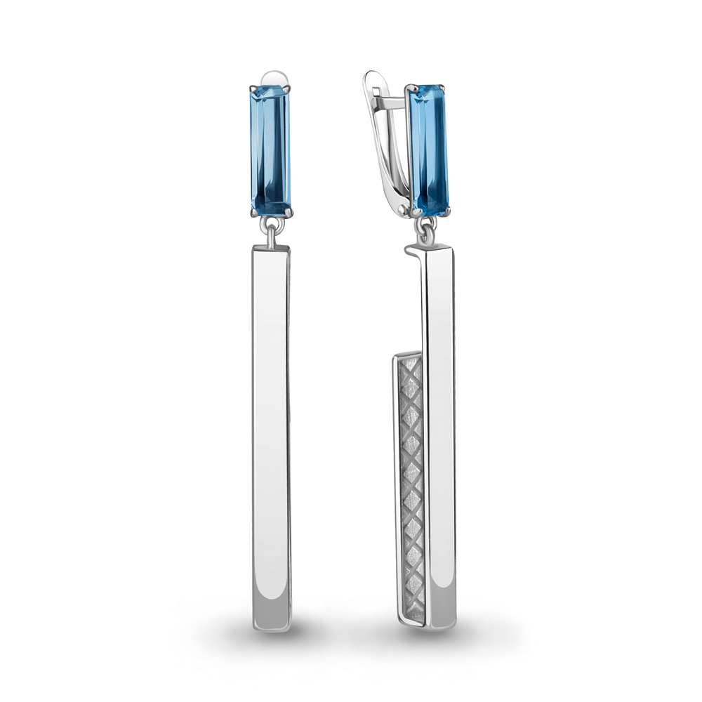 4776293 Серьги из Серебра с нанотопазами лондон