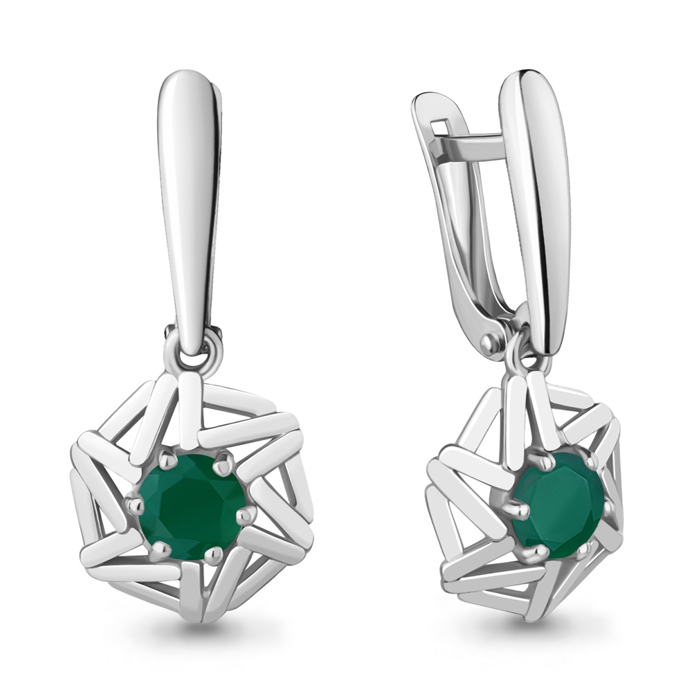 4777309 Серьги из Серебра с агатами
