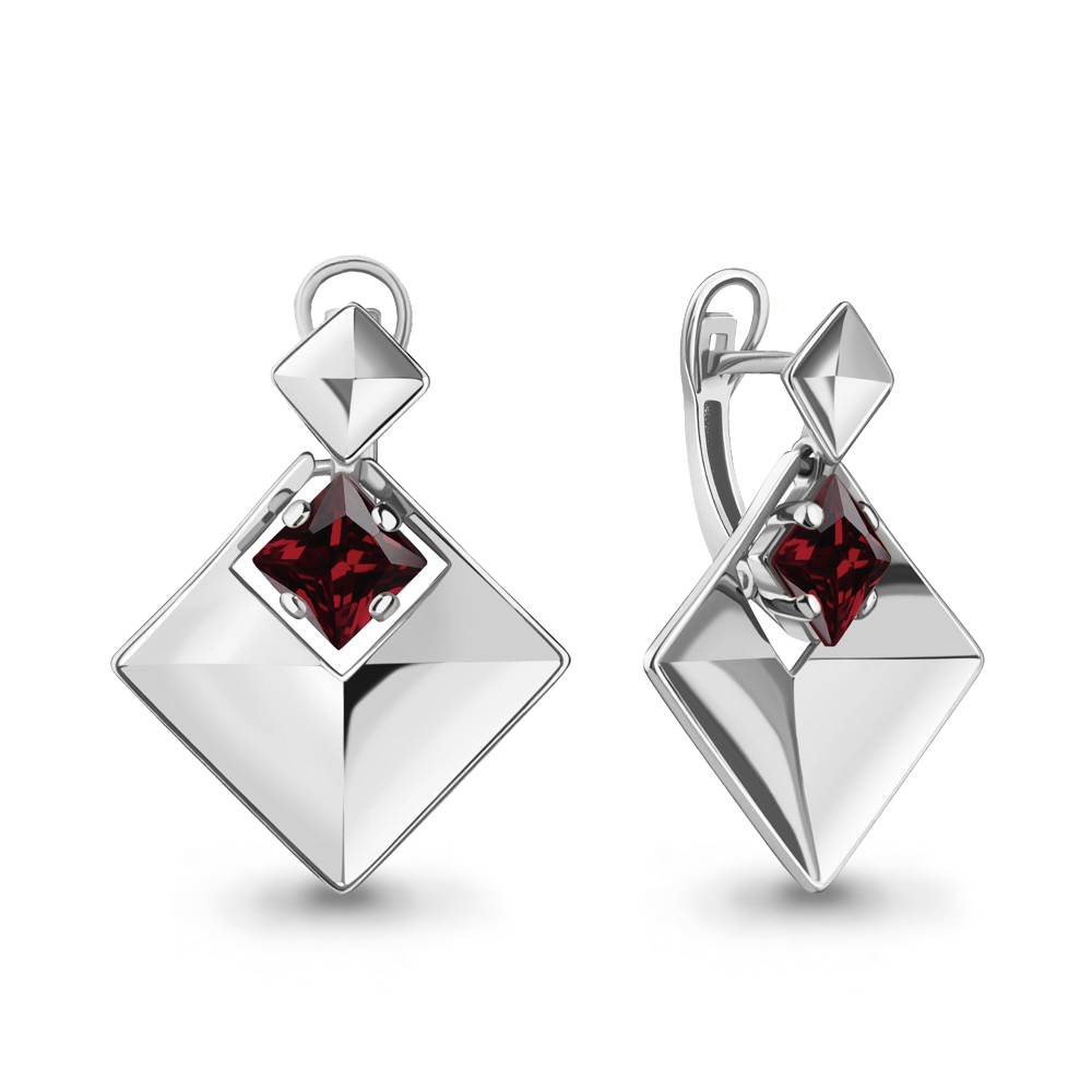 4778003 Серьги из Серебра с гранатами