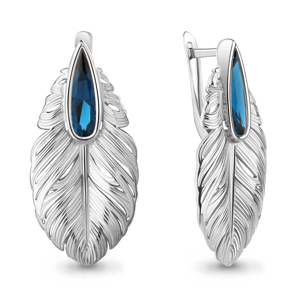 4778293 Серьги из Серебра с нанотопазами лондон