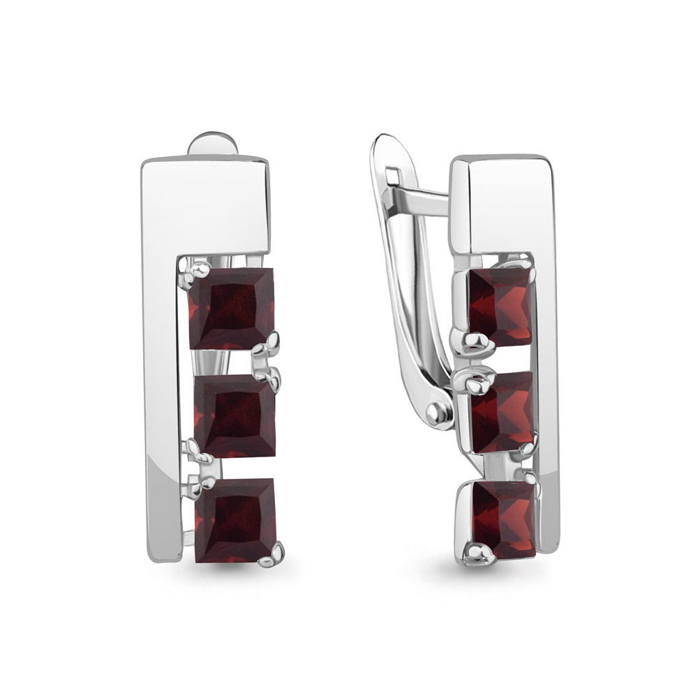 4779103 Серьги из Серебра с гранатами